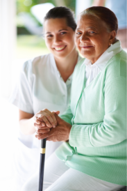 Caregiver and a woman